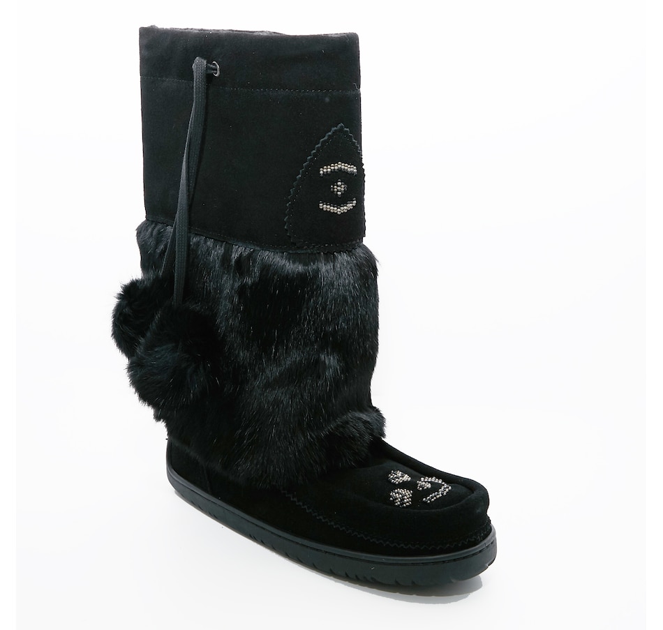 Image 216975_BLK.jpg, Product 216-975 / Price $79.99, Manitobah Mukluks Justine Woods Snowy Owl Mukluk from Manitobah Mukluks on TSC.ca's Clothing & Shoes department