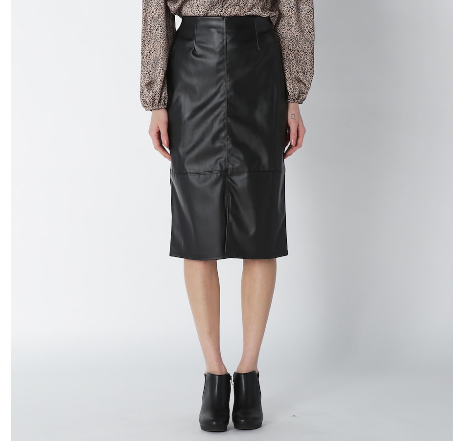 Clothing & Shoes - Bottoms - Skirts - Guillaume Faux Leather Side Zip ...