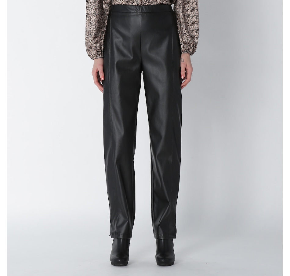 Clothing & Shoes - Bottoms - Pants - Guillaume Faux Leather Side Slit ...