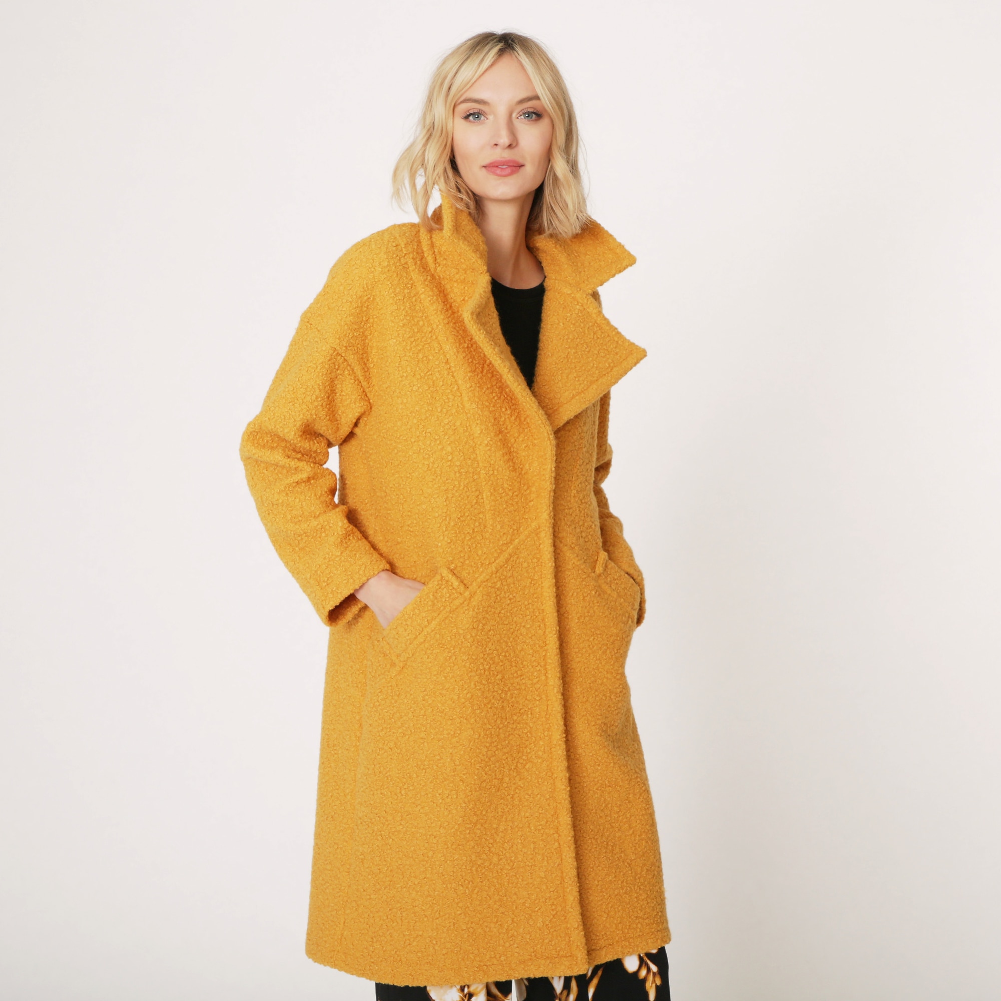 Boucle hotsell cocoon coat