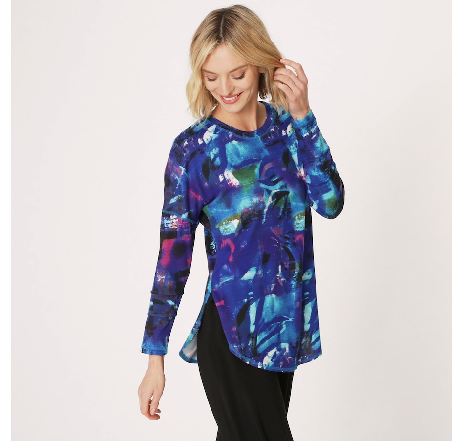 Image 217109_BLMU.jpg, Product 217-109 / Price $19.33, Marallis Curved Hem Sweater With Cuff Detail from Marallis on TSC.ca's Fashion department