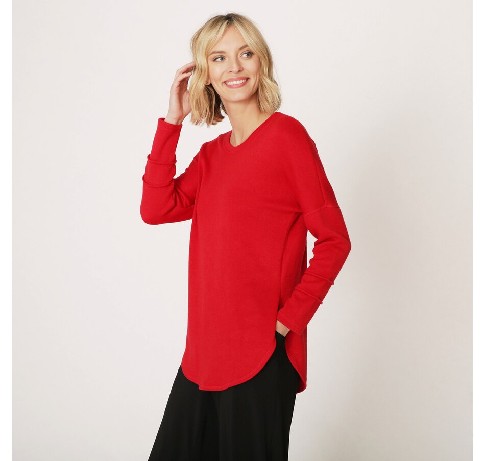 Image 217109_RED.jpg, Product 217-109 / Price $19.33, Marallis Curved Hem Sweater With Cuff Detail from Marallis on TSC.ca's Fashion department