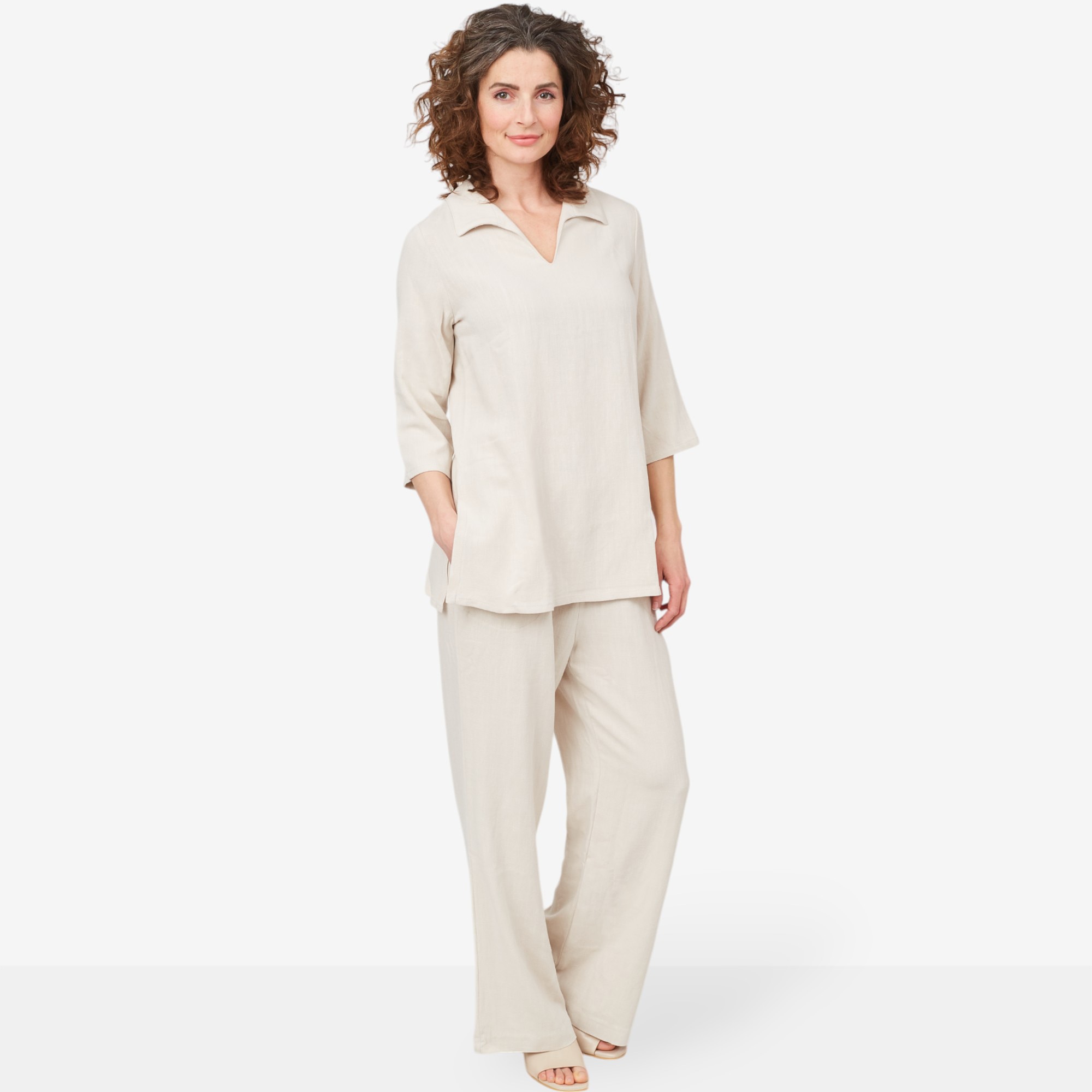 SHR さま　Elegance Mr. Max Magic Linen Tunic with Collar - TSC.ca