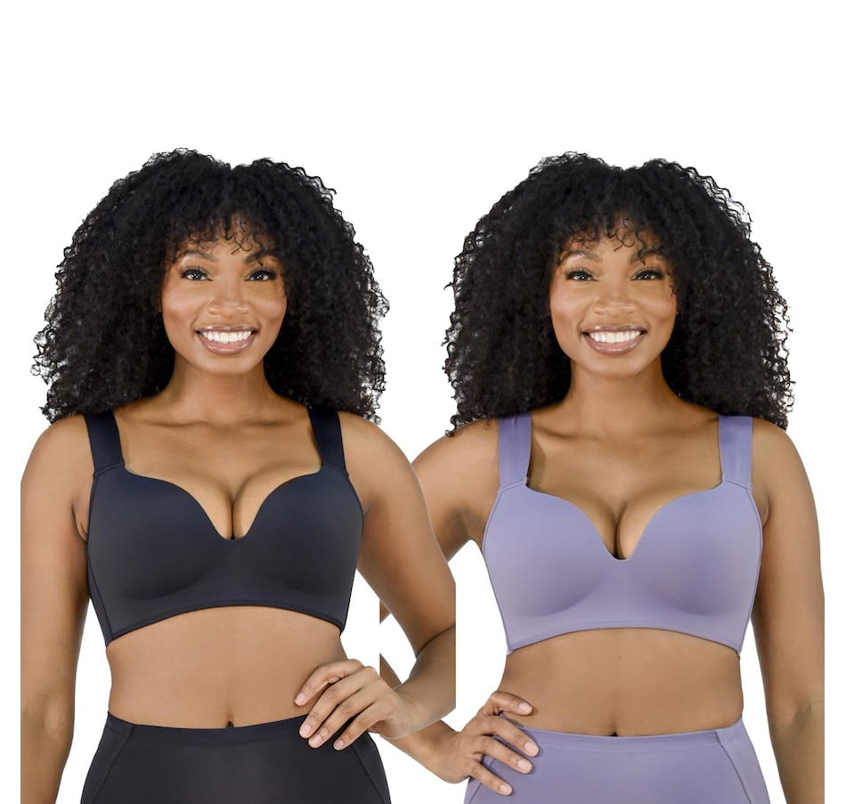 Clothing & Shoes - Socks & Underwear - Bras - Rhonda Shear 2-Pack Lace Back Molded  Cup Bra - Online Shopping for Canadians
