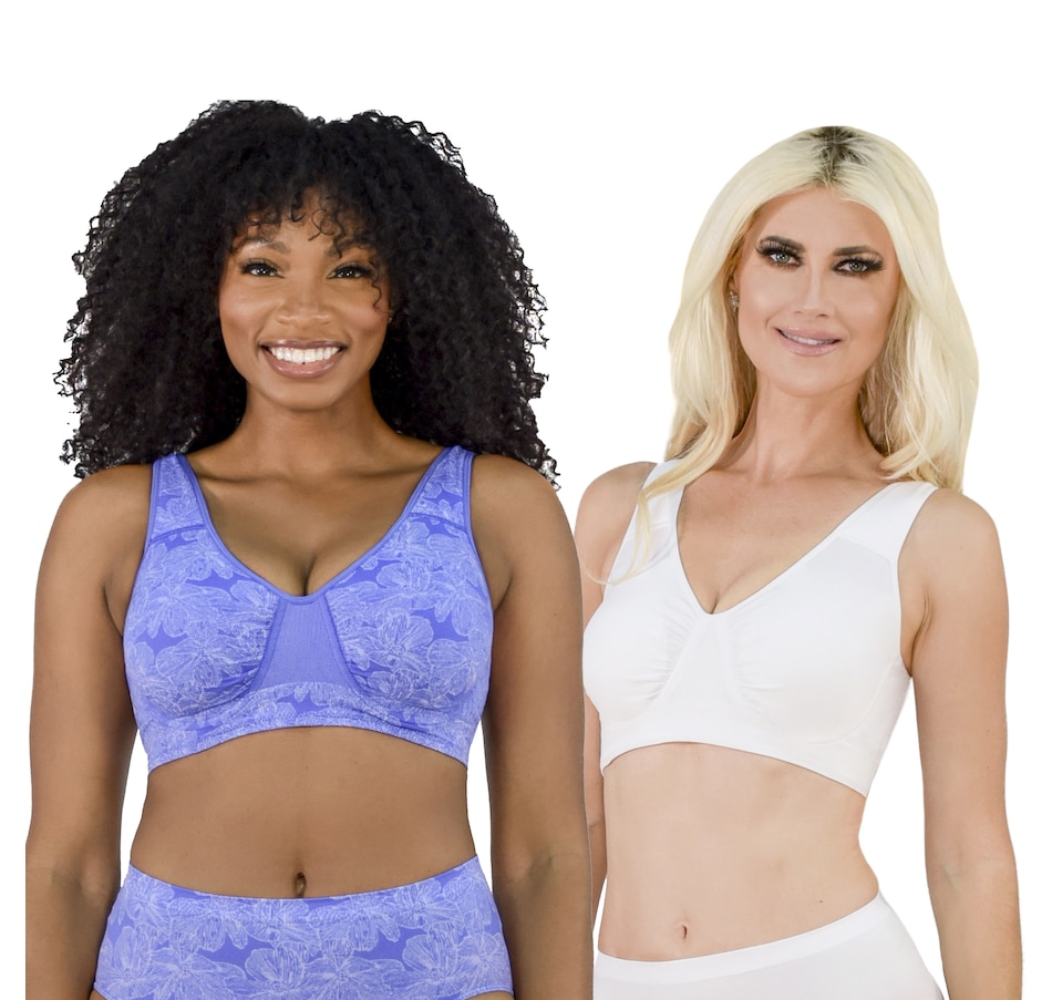 Clothing & Shoes - Socks & Underwear - Bras - Rhonda Shear 2 Pack Underwire  Seamless Bra With Adjustable Straps And Removable Pads - Online Shopping  for Canadians