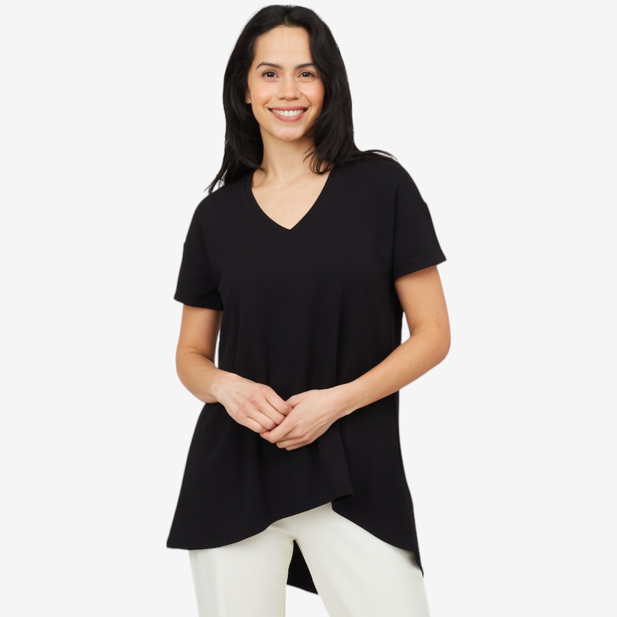 Image 217384_BLK.jpg, Product 217-384 / Price $59.88, Terrera Lennon Asymmetric Tunic from Terrera on TSC.ca's Fashion department
