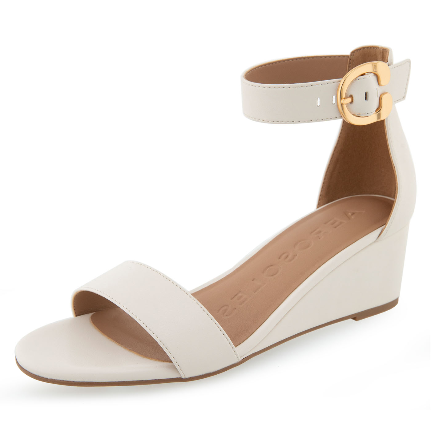 Aerosoles Women's Willis Wedge Sandal – Adjustable Ankle Strap Cork Wedge