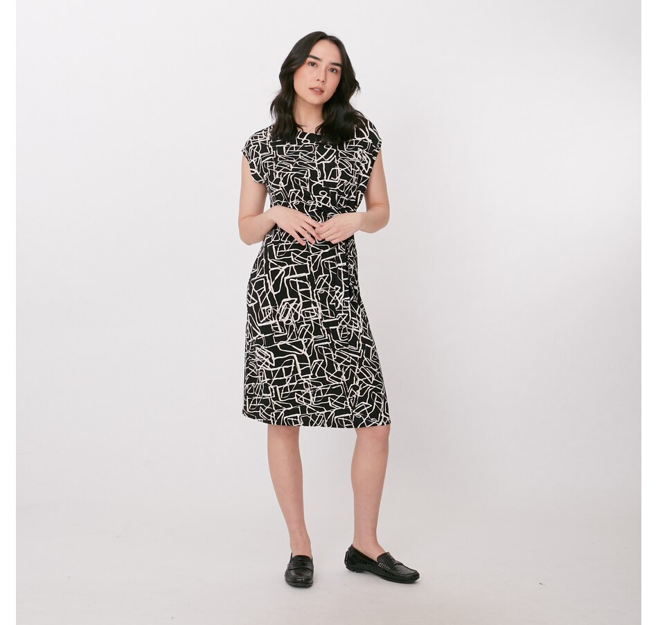 Image 217411_BKW.jpg, Product 217-411 / Price $19.33, Nina Leonard Side Tie Dress from Nina Leonard on TSC.ca's Fashion department