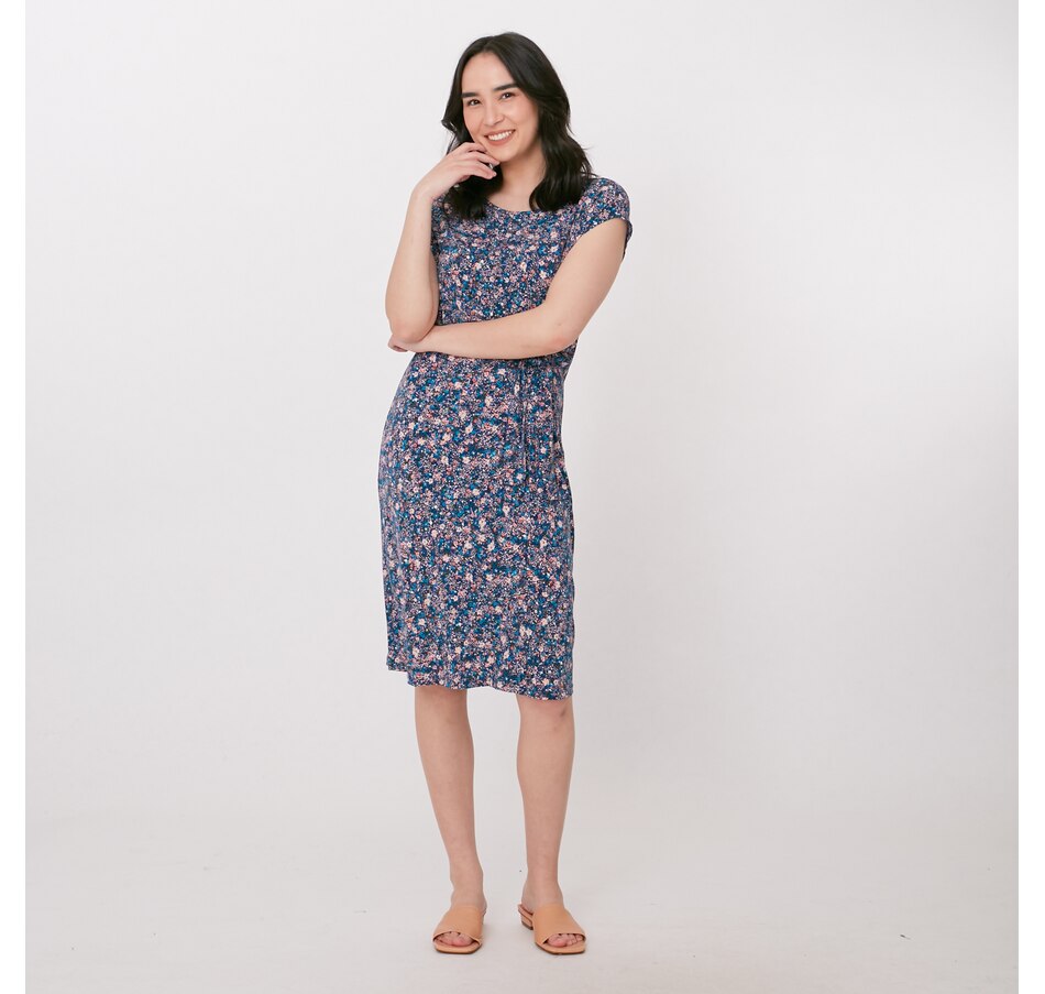 Image 217411_NVM.jpg, Product 217-411 / Price $19.33, Nina Leonard Side Tie Dress from Nina Leonard on TSC.ca's Fashion department