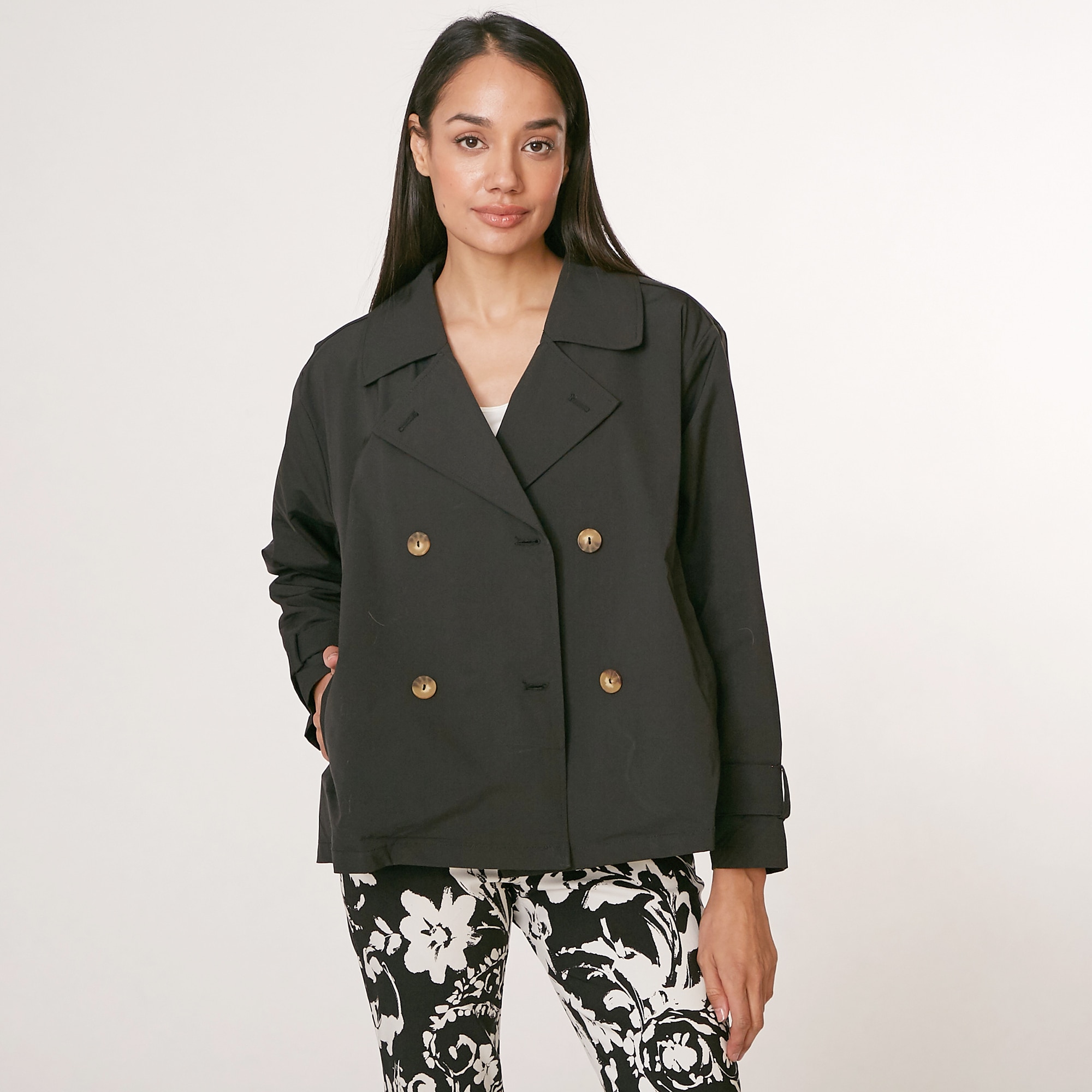 WynneLayers Cropped Trench Jacket
