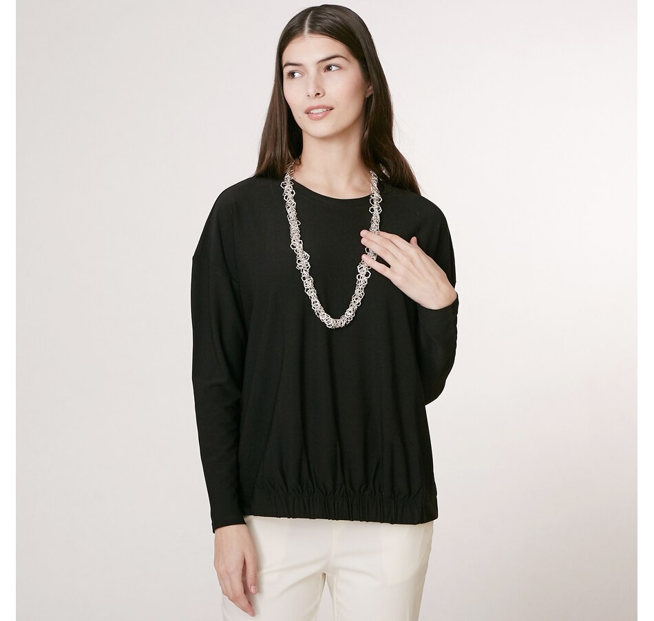 WynneLayers Luxe Crepe Gather Detail Top