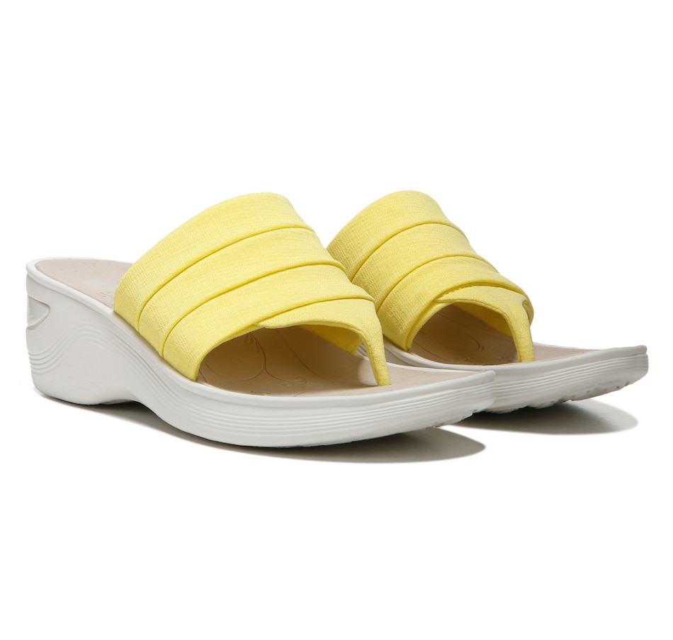 Image 217619_YEL.jpg, Product 217-619 / Price $49.33, Bzees Dallas Toe Post Wedge Sandal from Bzees on TSC.ca's Shoes department