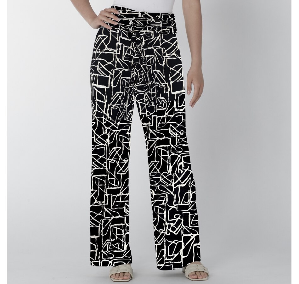 Clothing & Shoes - Bottoms - Pants - Nina Leonard Wide Leg Printed ...