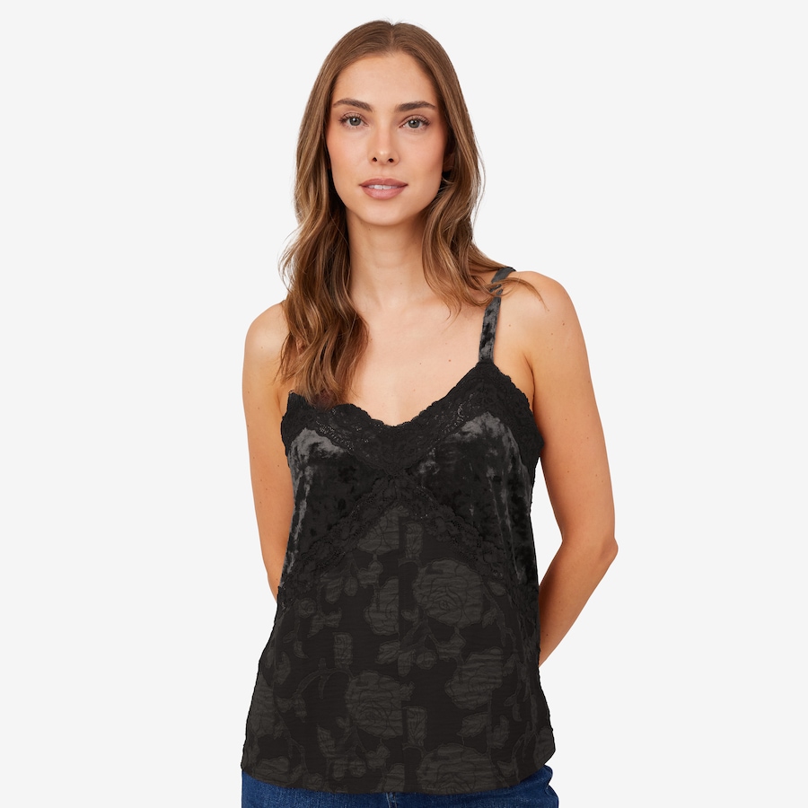 Image 217673_BLK.jpg, Product 217-673 / Price $14.33, Tower Hill by Christie Brinkley The Mixed Media Cami Top from Tower Hill on TSC.ca's Fashion department