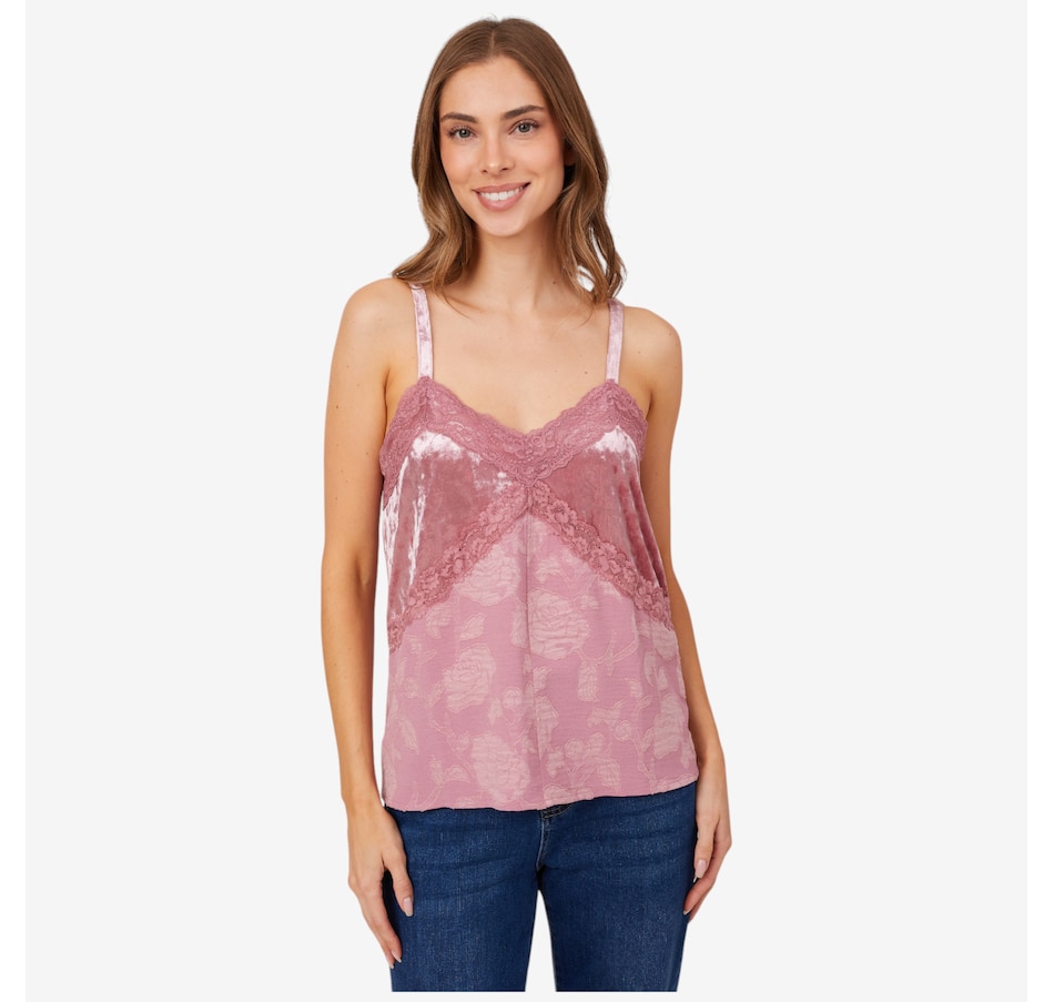 Image 217673_DR.jpg, Product 217-673 / Price $14.33, Tower Hill by Christie Brinkley The Mixed Media Cami Top from Tower Hill on TSC.ca's Fashion department