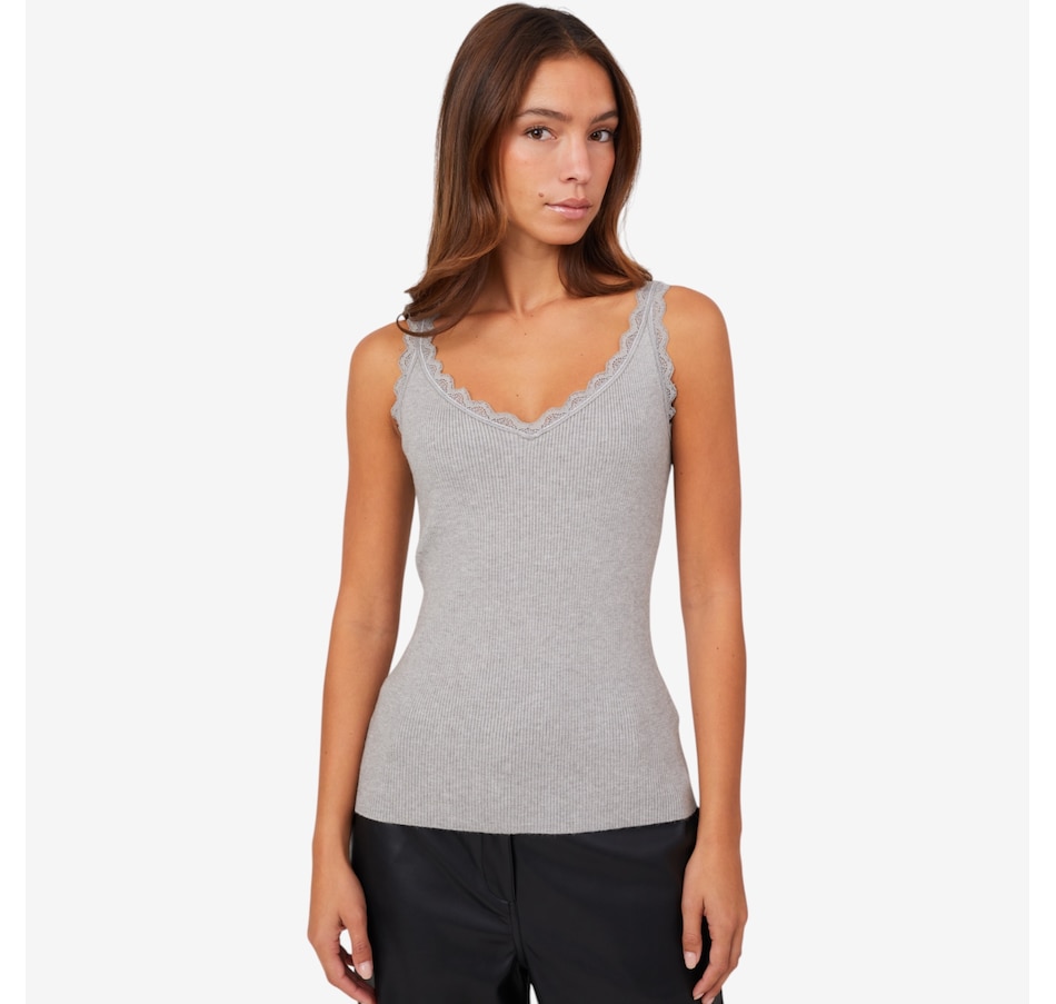 Image 217679_HGY.jpg, Product 217-679 / Price $39.88, TWRHLL by Christie Brinkley Knit Sweater Tank from TWRHLL by Christie Brinkley on TSC.ca's Fashion department