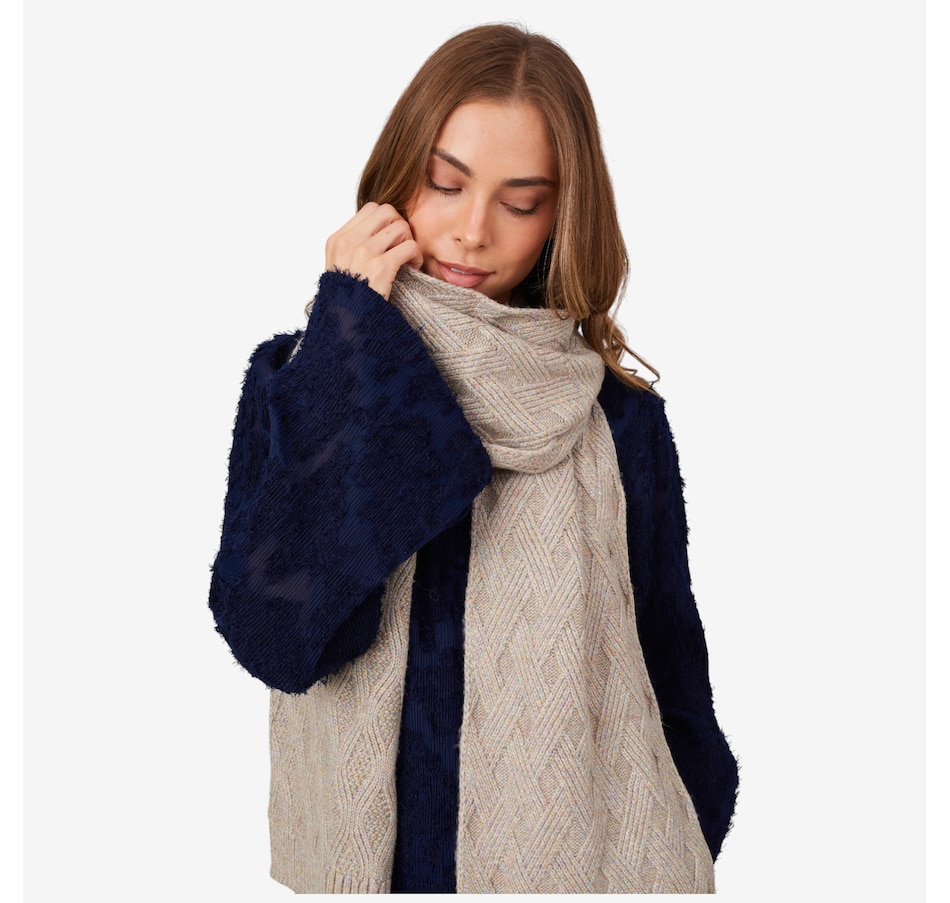 Image 217680_ALTMORE3.jpg, Product 217-680 / Price $29.88, Tower Hill by Christie Brinkley Cabled Scarf from Tower Hill on TSC.ca's Fashion department