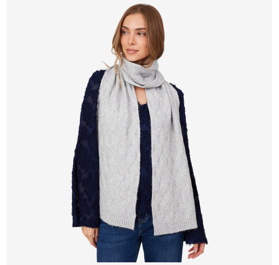 Image 217680_HGY.jpg, Product 217-680 / Price $29.88, Tower Hill by Christie Brinkley Cabled Scarf from Tower Hill on TSC.ca's Fashion department