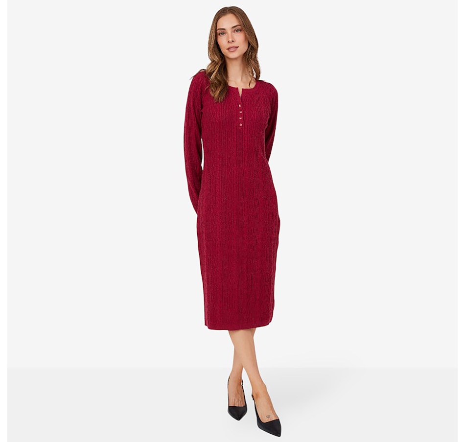 Image 217687_CBNT.jpg, Product 217-687 / Price $64.88, TWRHLL by Christie Brinkley Cable Knit Dress from TWRHLL by Christie Brinkley on TSC.ca's Fashion department