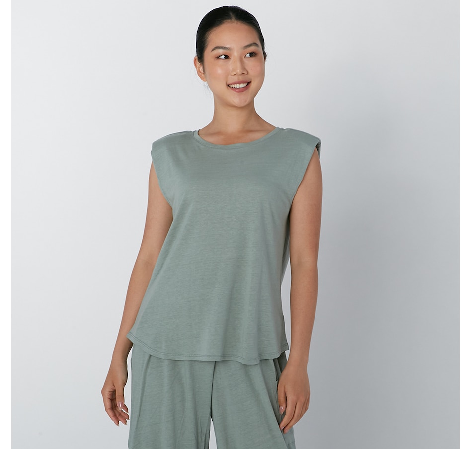 Cool Padded Shoulder Tank Top Tee Shirt With Shoulder Pad – sunifty