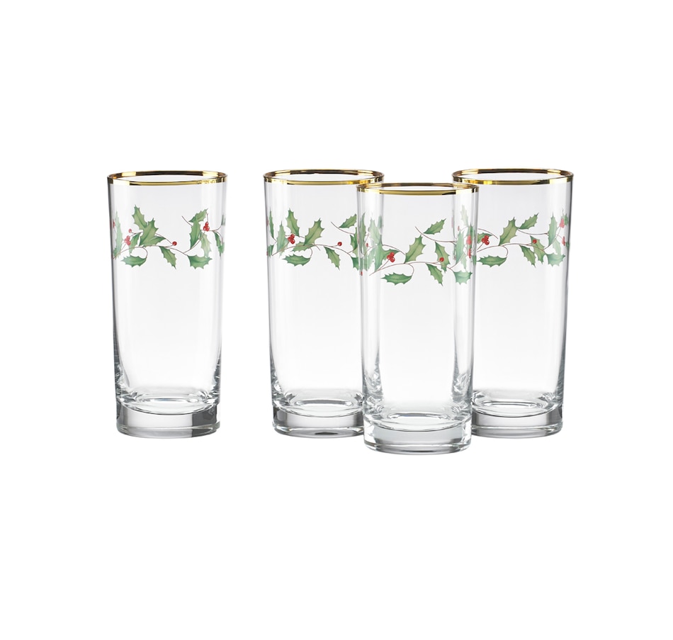 Kitchen Tabletop & Bar Glassware Lenox Holiday 4Piece Highball