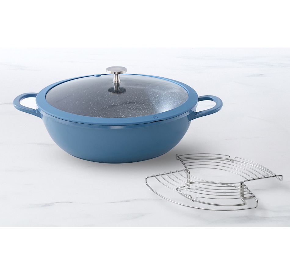 Image 217837_BLUSL.jpg, Product 217-837 / Price $59.99, Curtis Stone 4.5-Quart Cast Aluminum Multi-Pan with Lid and Rack from Curtis Stone on TSC.ca's Kitchen department