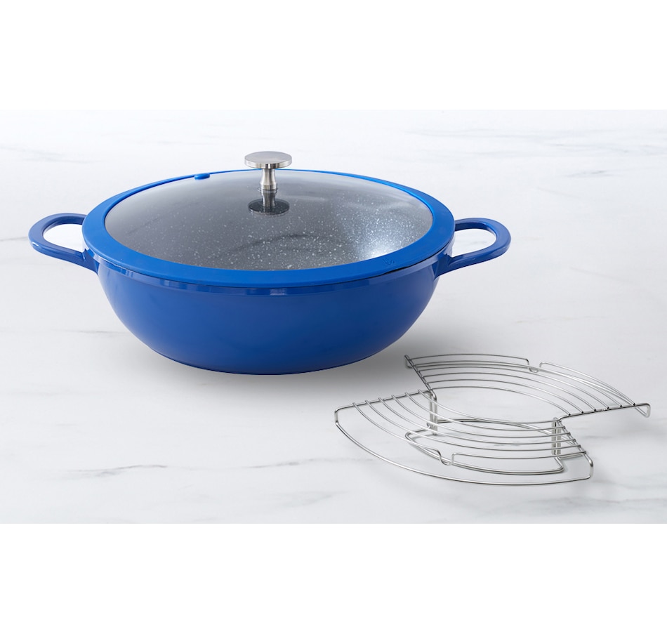 Image 217837_CLABE.jpg, Product 217-837 / Price $59.99, Curtis Stone 4.5-Quart Cast Aluminum Multi-Pan with Lid and Rack from Curtis Stone on TSC.ca's Kitchen department