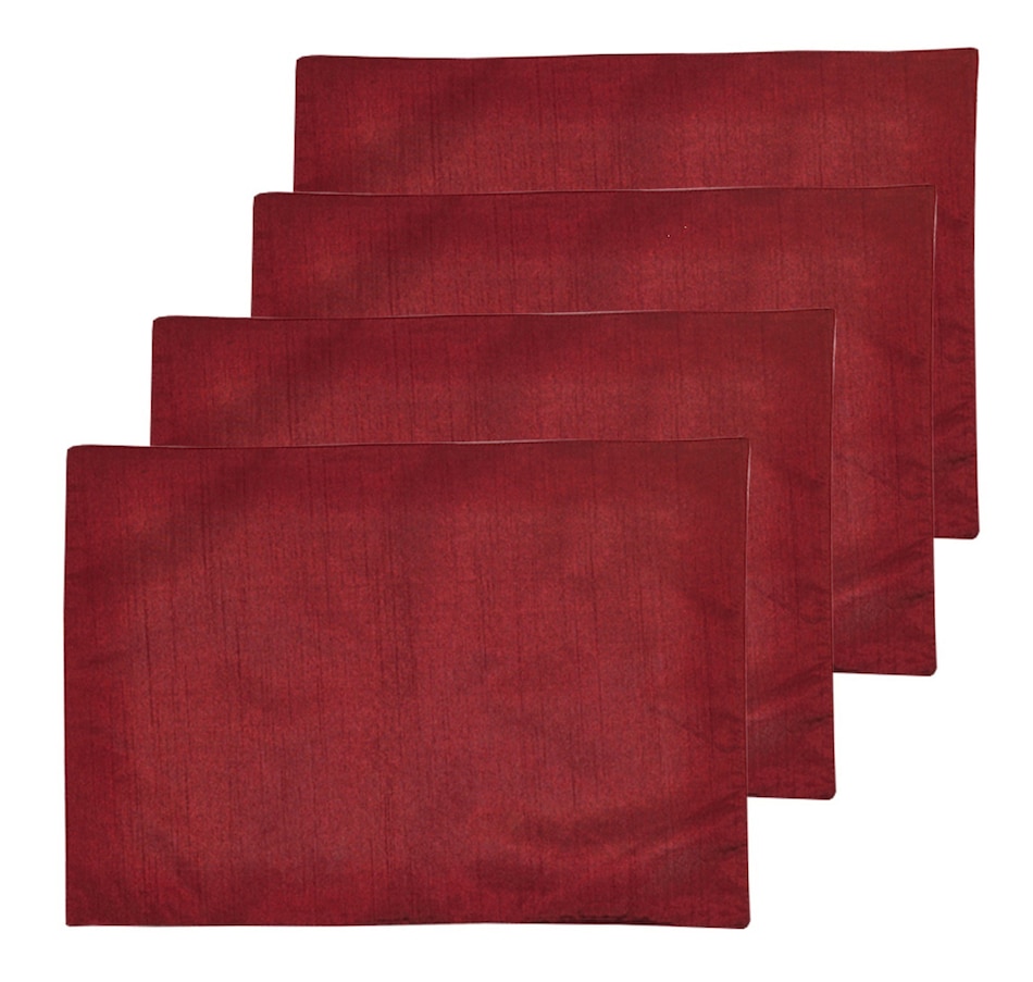 Image 217862_BRG.jpg, Product 217-862 / Price $4.33, Mera Linens Faux Silk Placemats- Set Of 4 from Mera Linens on TSC.ca's Kitchen department
