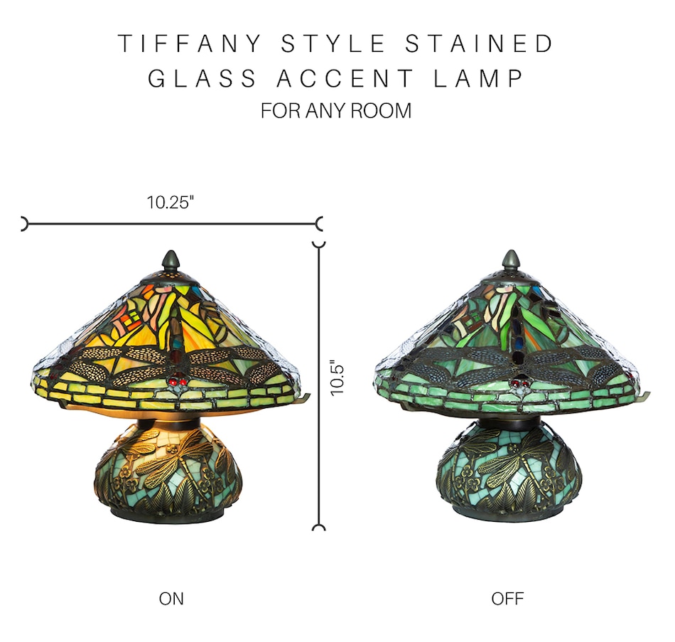 Image 217922_ALTMORE3.jpg, Product 217-922 / Price $359.99, Tiffany Style 11" Dragonfly Table Accent Lamp from Tiffany Style Lighting on TSC.ca's Home & Garden department