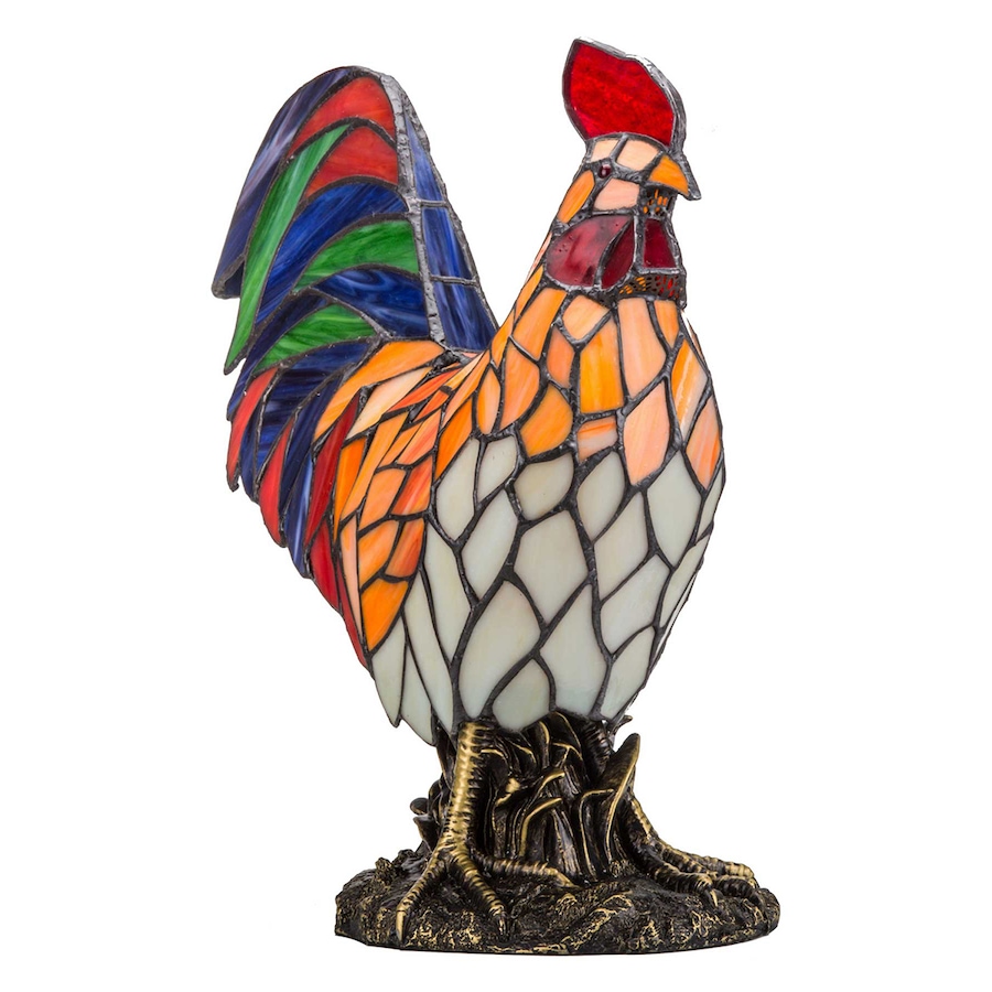Image 217927.jpg, Product 217-927 / Price $269.99, Tiffany Style 15" Rooster Accent Table Lamp from Tiffany Style Lighting on TSC.ca's Home & Garden department