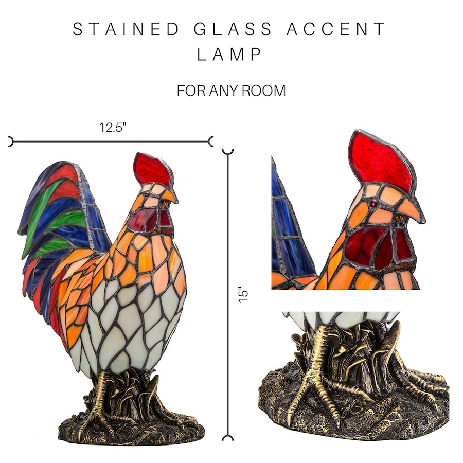 Image 217927_ALTMORE1.jpg, Product 217-927 / Price $269.99, Tiffany Style 15" Rooster Accent Table Lamp from Tiffany Style Lighting on TSC.ca's Home & Garden department