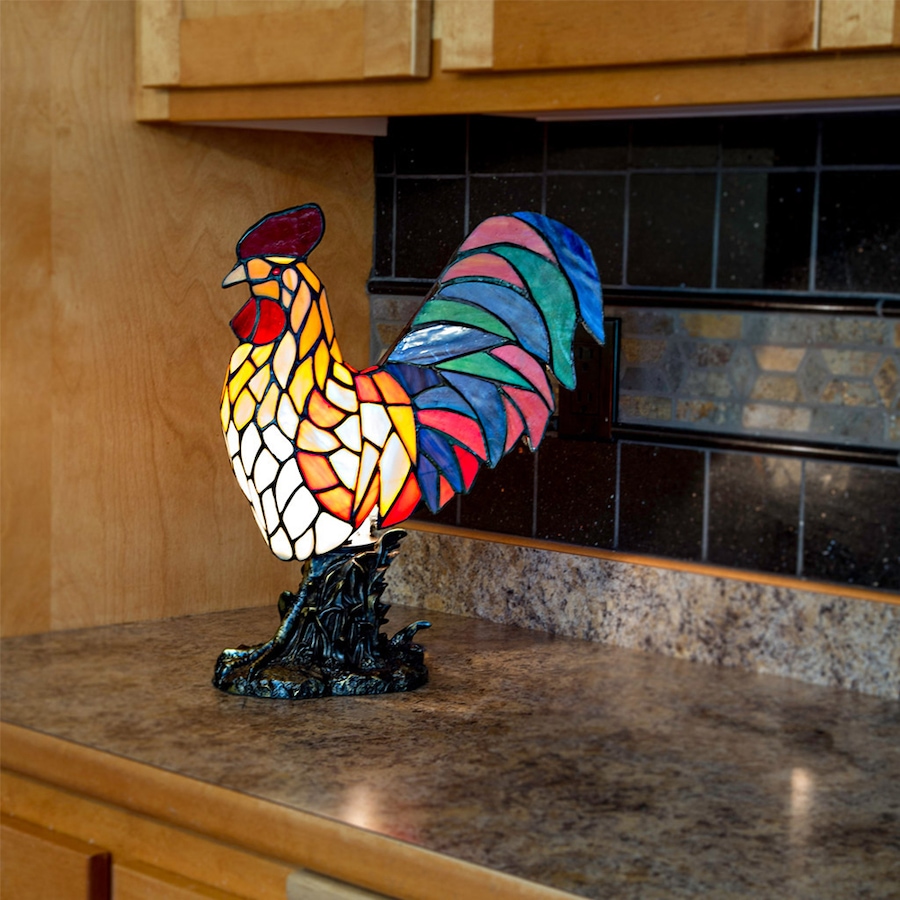 Image 217927_ALTMORE2.jpg, Product 217-927 / Price $269.99, Tiffany Style 15" Rooster Accent Table Lamp from Tiffany Style Lighting on TSC.ca's Home & Garden department
