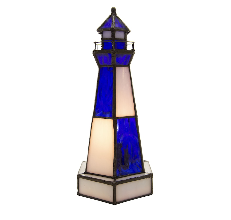 Image 217929.jpg, Product 217-929 / Price $119.99, Tiffany Style Camden Stained Glass Lighthouse Accent Lamp from Tiffany Style Lighting on TSC.ca's Home & Garden department