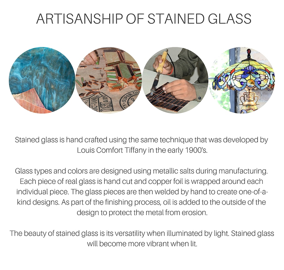 Image 217929_ALTMORE3.jpg, Product 217-929 / Price $119.99, Tiffany Style Camden Stained Glass Lighthouse Accent Lamp from Tiffany Style Lighting on TSC.ca's Home & Garden department