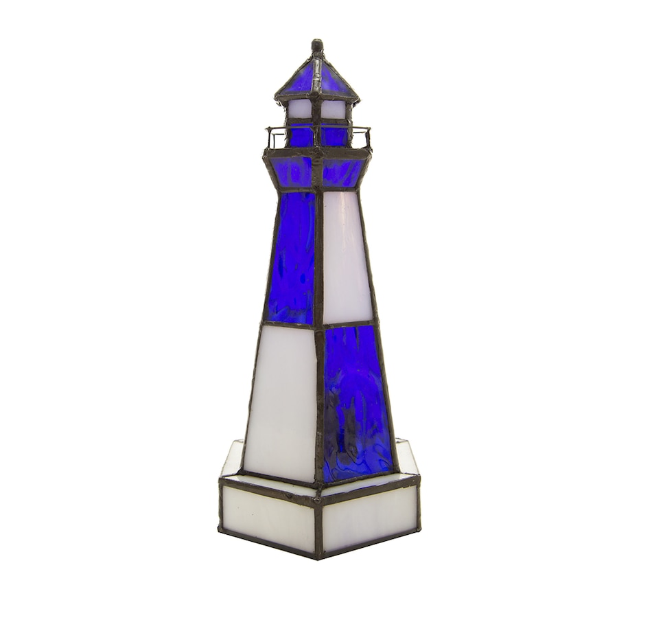 Image 217929_ALTMORE4.jpg, Product 217-929 / Price $119.99, Tiffany Style Camden Stained Glass Lighthouse Accent Lamp from Tiffany Style Lighting on TSC.ca's Home & Garden department