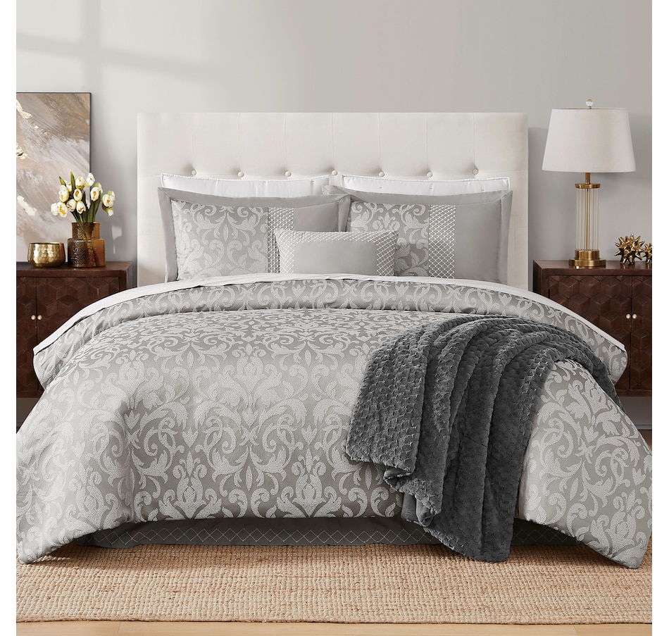 Image 217938.jpg, Product 217-938 / Price $94.33, Marla Wynne Jacquard 5-Piece Comforter Set (grey) from Wynnelayers on TSC.ca's Home & Garden department
