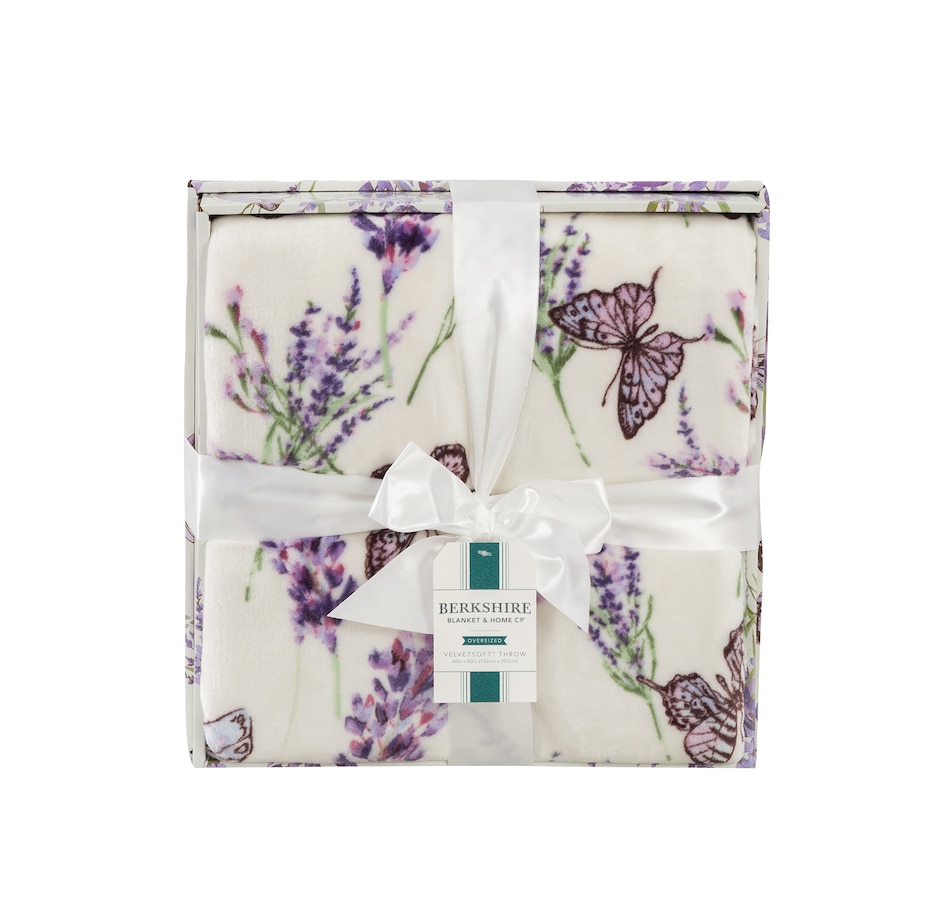 Image 217943_LAV.jpg, Product 217-943 / Price $49.99, Berkshire Blanket Floral VelvetSoft Throw from Berkshire on TSC.ca's Home & Garden department
