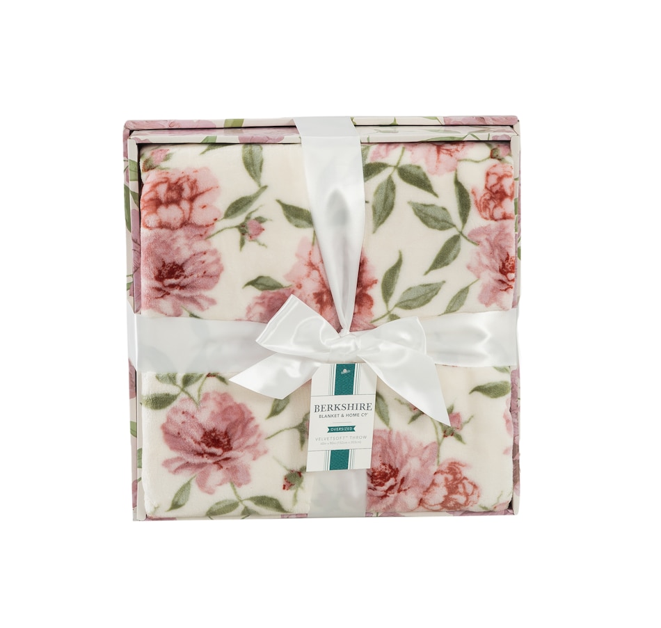 Image 217943_PEO.jpg, Product 217-943 / Price $49.99, Berkshire Blanket Floral VelvetSoft Throw from Berkshire on TSC.ca's Home & Garden department