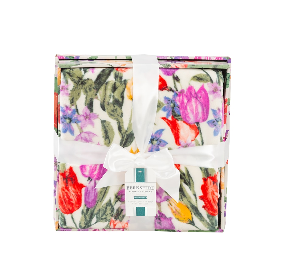 Image 217943_TULS.jpg, Product 217-943 / Price $49.99, Berkshire Blanket Floral VelvetSoft Throw from Berkshire on TSC.ca's Home & Garden department