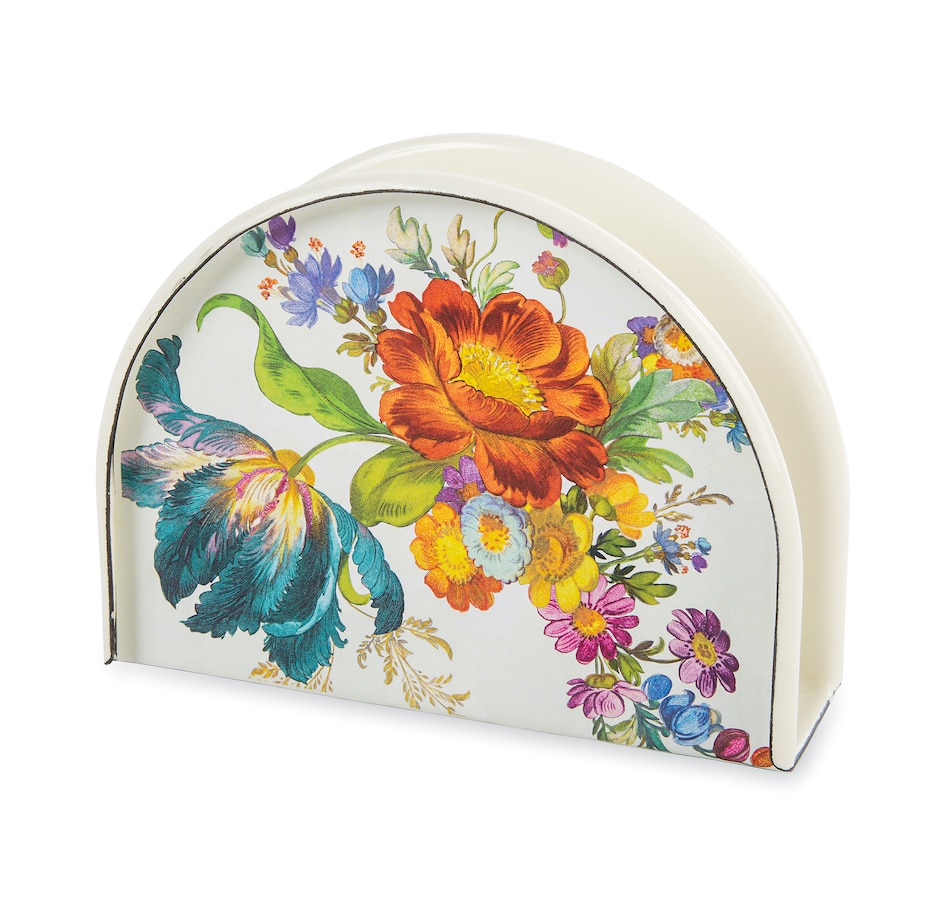 Image 217945_FLWWH.jpg, Product 217-945 / Price $65.00, Mackenzie-Childs Hand Decorated Napkin Holder from MacKenzie Childs on TSC.ca's Kitchen department