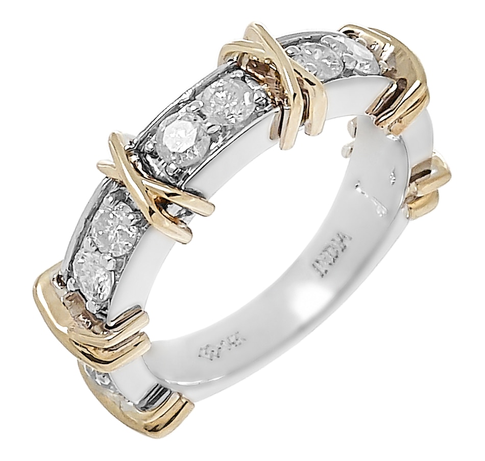 Image 218153_1PCT.jpg, Product 218-153 / Price $1,999.99, 14K Two Tone Gold Diamond Band Ring from Diamond Show on TSC.ca's Jewellery department