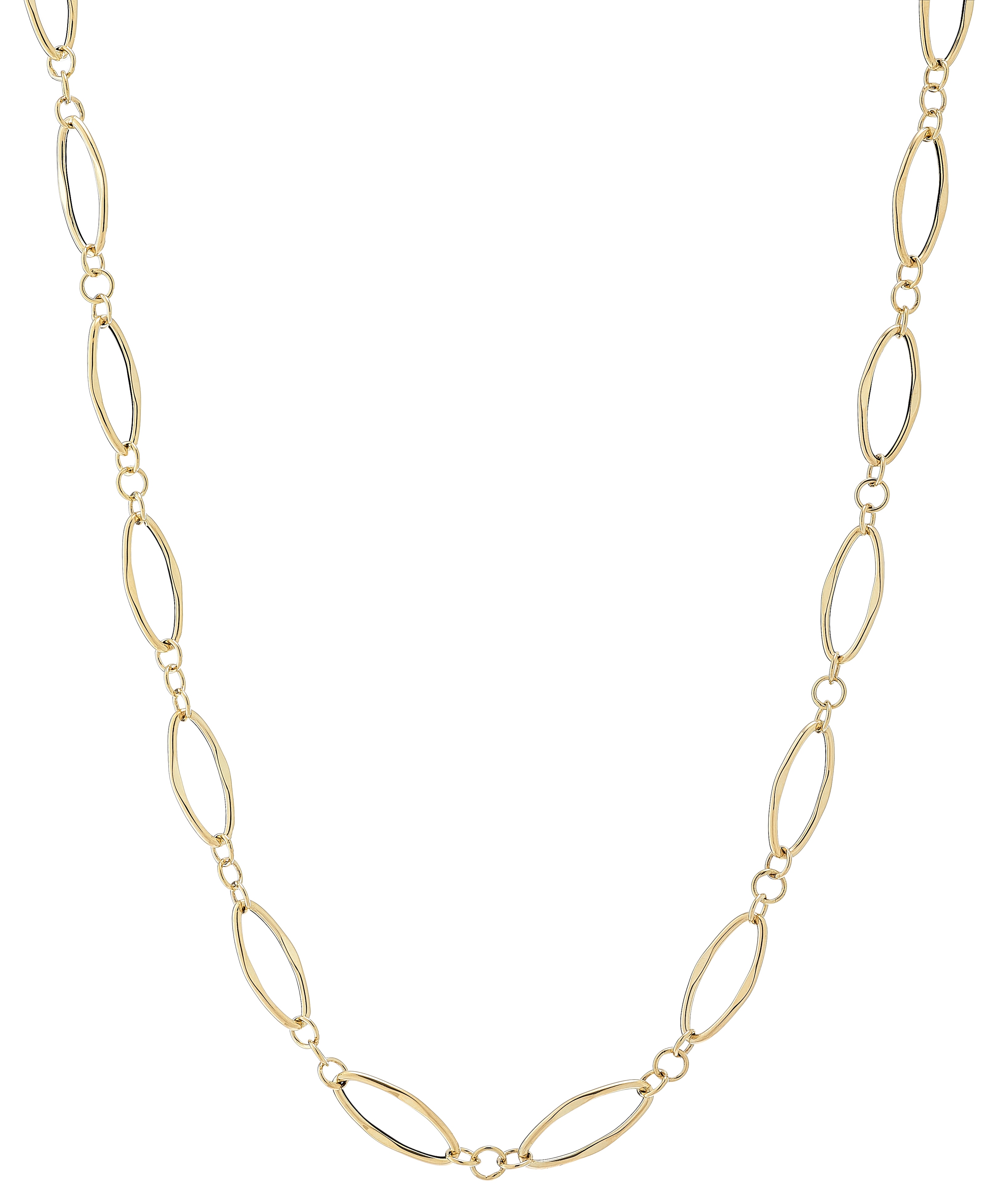 UNOAERRE 18K Yellow Gold Large Fancy Link Necklace