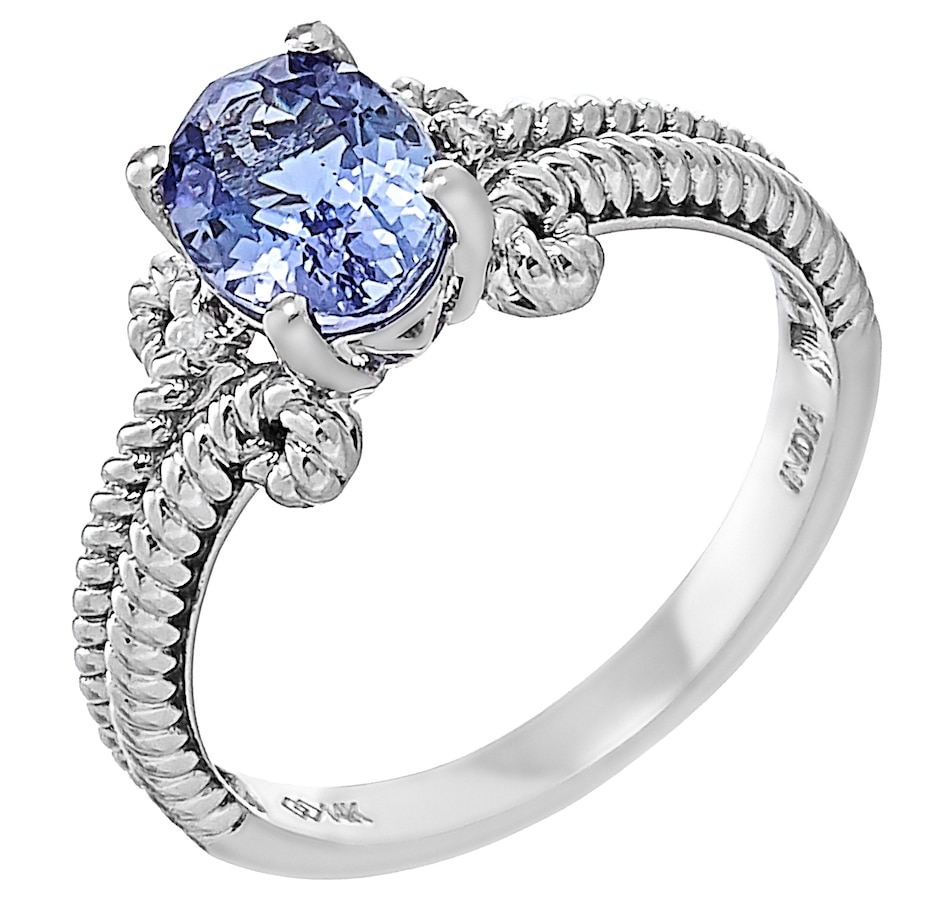 Image 218427.jpg, Product 218-427 / Price $1,199.99, Tanzanite Gems 14K White Gold Tanzanite and White Diamond Ring from Best of Gems on TSC.ca's Jewellery department