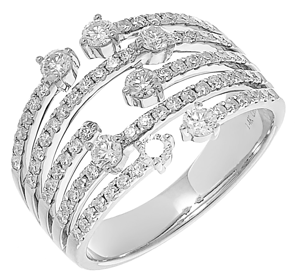 Image 218698_WGDIA.jpg, Product 218-698 / Price $1,399.33, Graziela Gems 14K Gold Diamond Multi Row Ring from Graziela Gems on TSC.ca's Jewellery department
