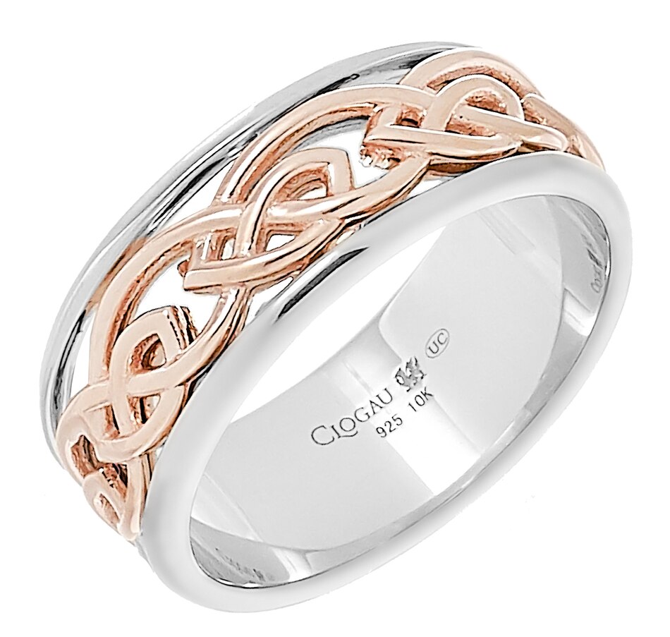 tsc.ca Clogau Gold Sterling Silver and 10K Gold 7.8mm Unisex Annwyl Band