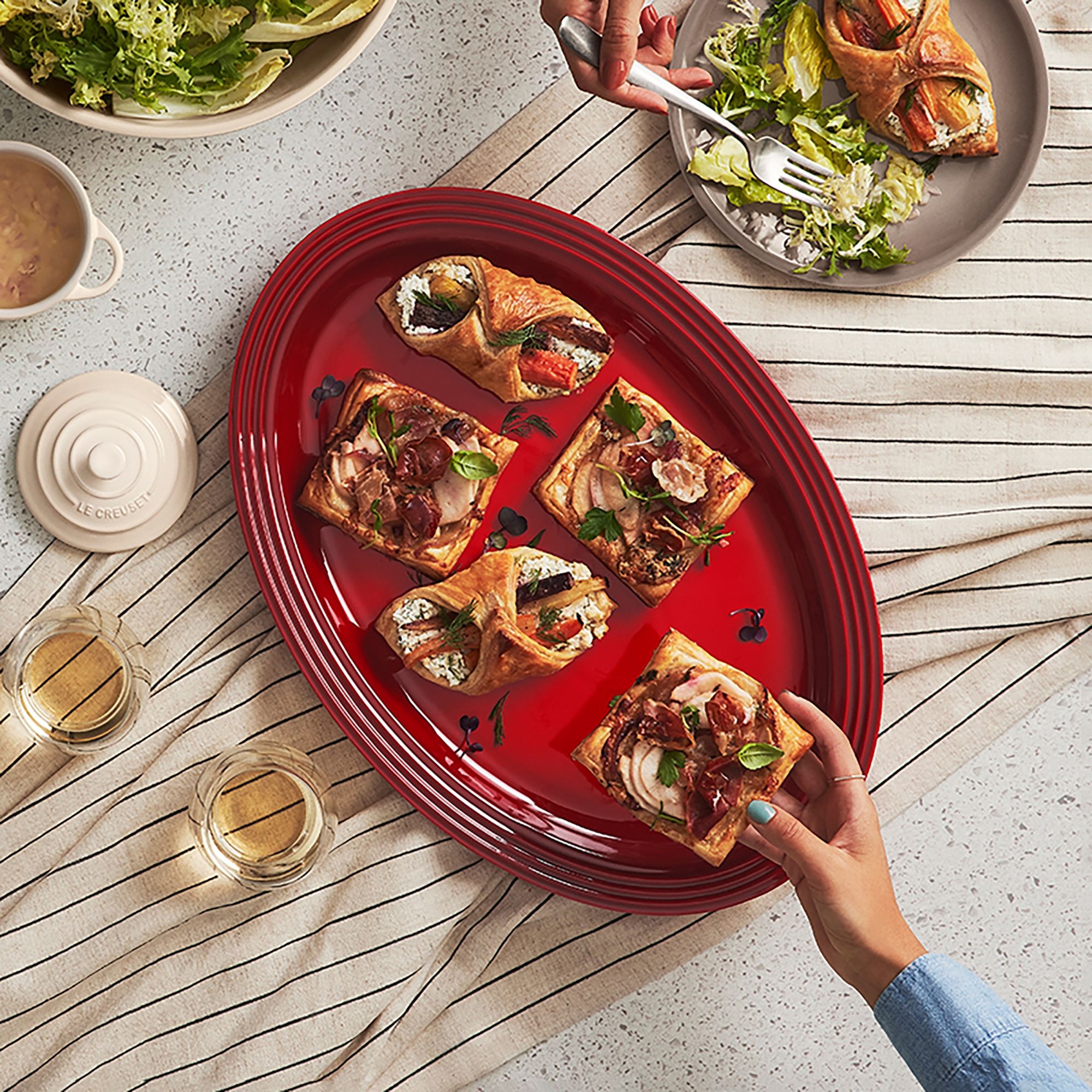 Le Creuset Classic Oval Serving Platter Cerise - TSC.ca