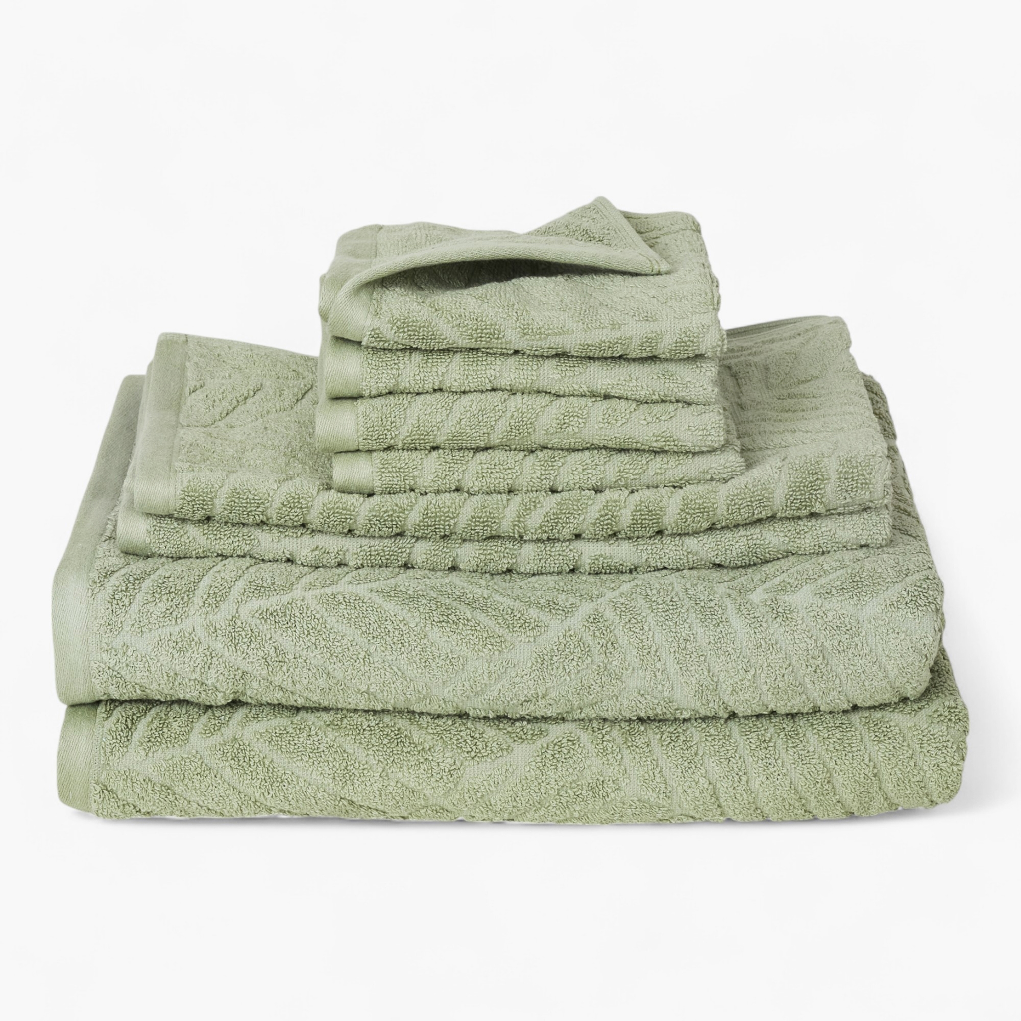 Home Suite Leaf 8-Piece Cotton Towel Set - TSC.ca