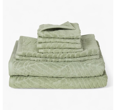 Home Suite Leaf 8-Piece Cotton Towel Set