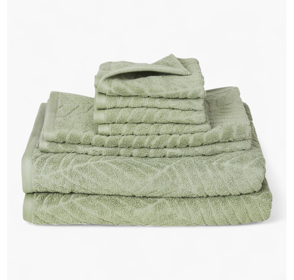 Image 219097_BASI.jpg, Product 219-097 / Price $49.99, Home Suite Leaf 8-Piece Cotton Towel Set from Home Suite on TSC.ca's Home & Garden department