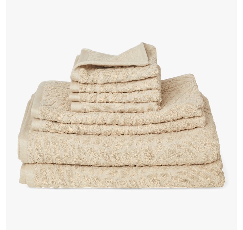 Image 219097_BWNRC.jpg, Product 219-097 / Price $49.99, Home Suite Leaf 8-Piece Cotton Towel Set from Home Suite on TSC.ca's Home & Garden department